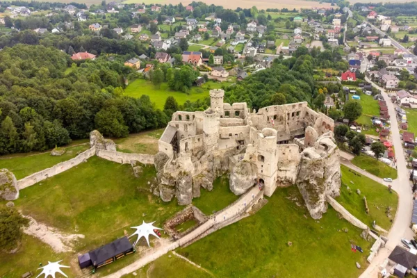 zamek Ogrodzieniec z góry